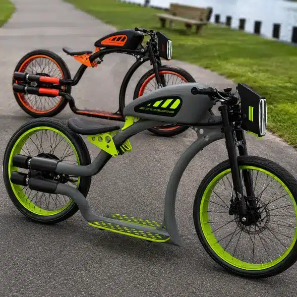 Futuristic Electric Drift Scooter Bike for Kids and Teens